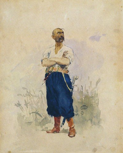 Een Zaporozhian door Ilya Efimovich Repin