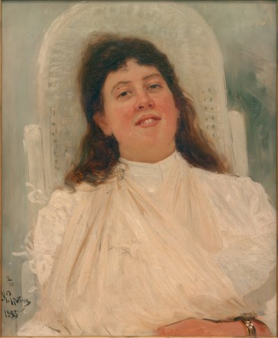 Portret van Marianne von Werefkin door Ilya Efimovich Repin