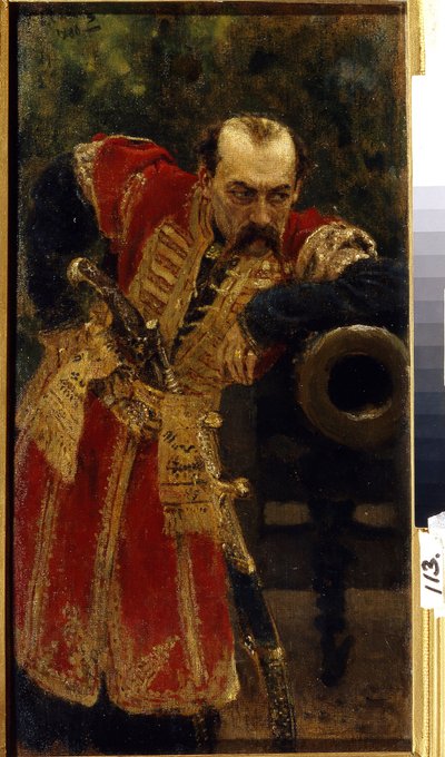 Kolonel van de Zaporozhian Kozakken door Ilya Efimovich Repin