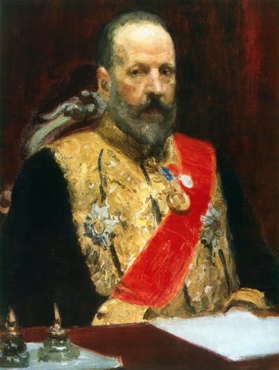 Graaf Witte, Russische staatsman, ca. 1901-1903 door Ilya Efimovich Repin
