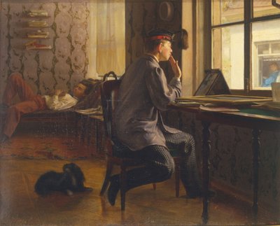 Voorbereiding op het Examen, 1864 door Ilya Efimovich Repin