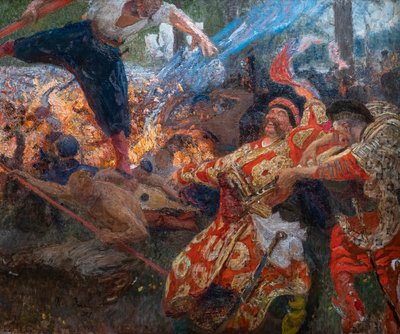 Gopak. Dans van de Zaporogues Kozakken door Ilya Efimovich Repin