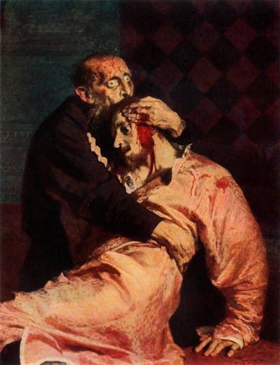 Ivan de Verschrikkelijke en zijn zoon Ivan op 16 november 1581 door Ilya Efimovich Repin