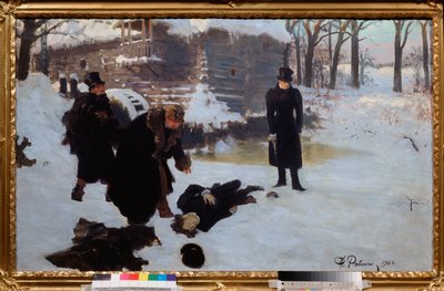 Het duel (De dood van dichter Alexander Poesjkin) door Ilya Efimovich Repin