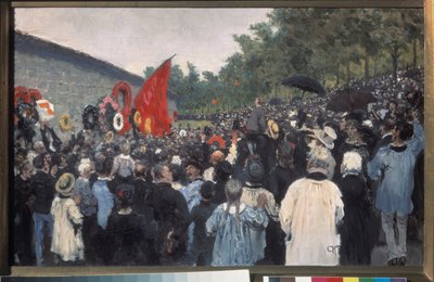 Jaarlijkse bijeenkomst op de begraafplaats Père Lachaise in Parijs door Ilya Efimovich Repin