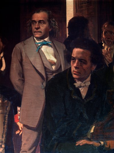 De componisten Anton Rubinstein en Alexandre Serov (detail) door Ilya Efimovich Repin