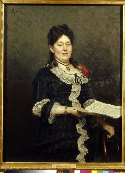 Portret van de operazangeres Alexandra Molas (1845-1929) door Ilya Efimovich Repin
