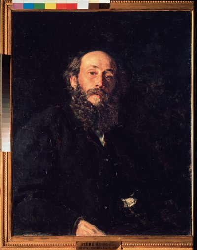 Portret van de kunstenaar Nikolai Ge door Ilya Efimovich Repin