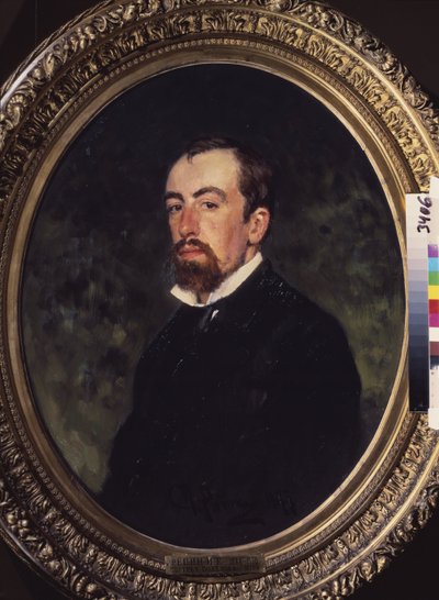 Portret van de kunstenaar Vassili Polenov door Ilya Efimovich Repin