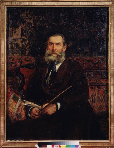Portret van schilder Alexei Bogolyubov door Ilya Efimovich Repin