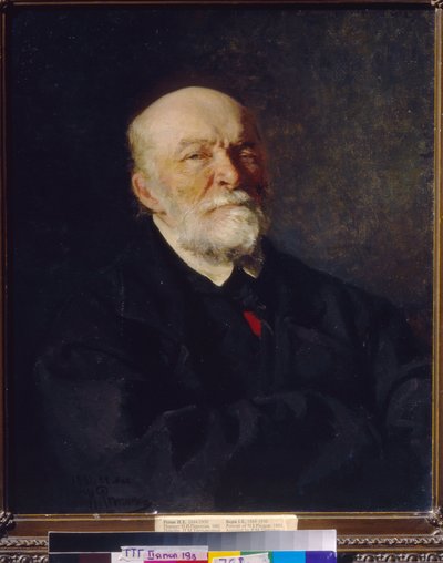 Portret van de wetenschapper en pedagoog dokter Nikolai Ivanovitch Pirogov door Ilya Efimovich Repin