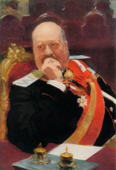 Portret van A. P. Ignatiev door Ilya Efimovich Repin