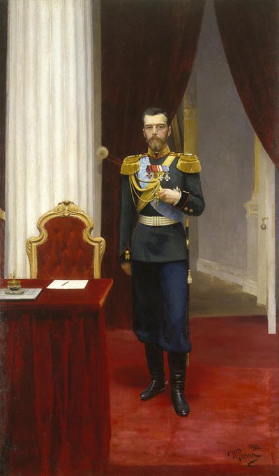 Portret van Keizer Nicolaas II 1868-1918, 1896 door Ilya Efimovich Repin