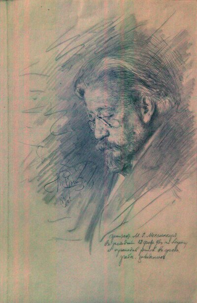 Portret van Maximilian von Messmacher door Ilya Efimovich Repin