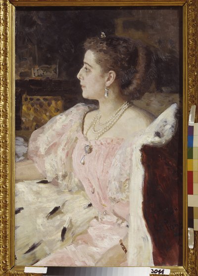 Portret van prinses Nitalia Golovina door Ilya Efimovich Repin