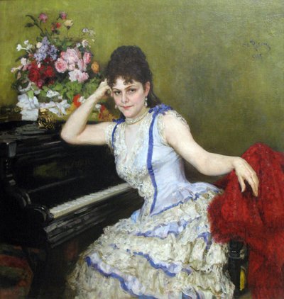 Portret van S.I. Menter door Ilya Efimovich Repin