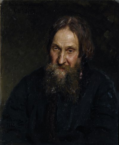 Portret van Vasily Kirillovich Syutayev 1819-1892, 1882 door Ilya Efimovich Repin