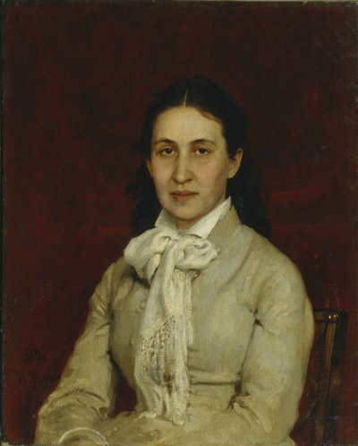 Portret van Yelizaveta Grigoryevna Mamontova 1847-1908, 1878 door Ilya Efimovich Repin
