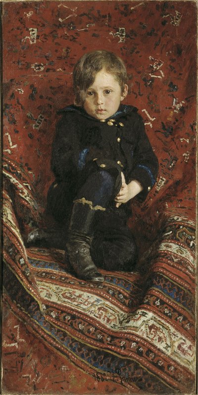 Portret van Yury Repin, de zoon van de kunstenaar, 1882 door Ilya Efimovich Repin