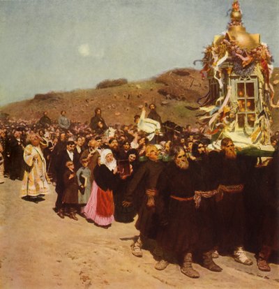 Processie in de Kursk Gubernia door Ilya Efimovich Repin