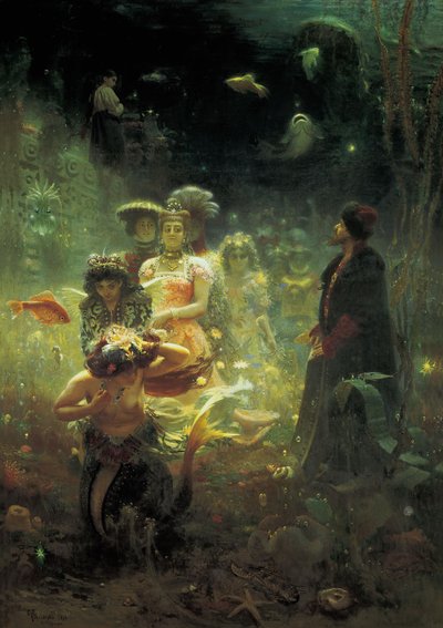 Sadko in het onderwater koninkrijk door Ilya Efimovich Repin
