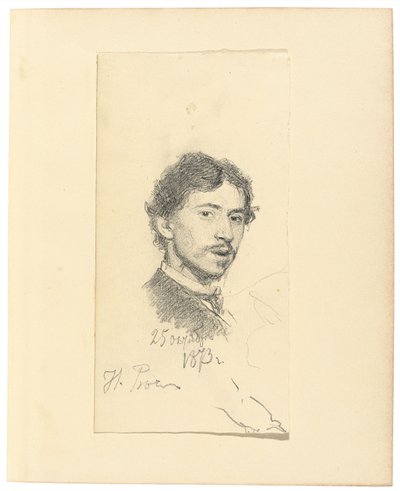 Zelfportret, 1873 door Ilya Efimovich Repin