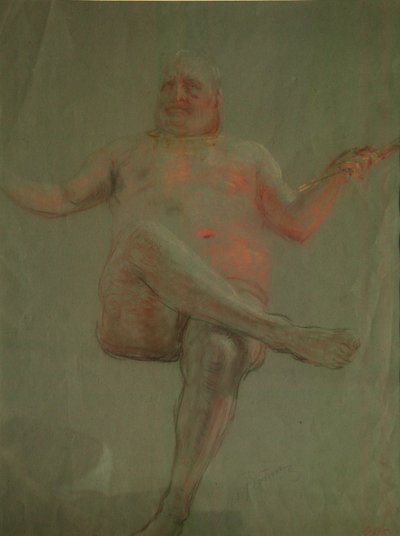 Studie voor Ga Weg, Satan!, 1890s door Ilya Efimovich Repin