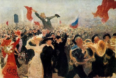 De demonstratie van 17 oktober 1905, ca. 1900-1930 door Ilya Efimovich Repin