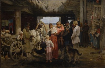 Het Afscheid van de Rekruut, 1879 door Ilya Efimovich Repin