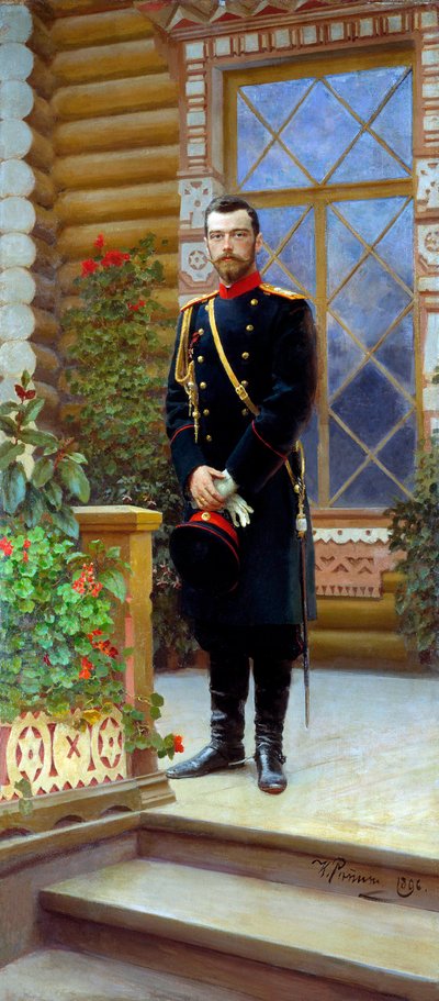 Tsaar Nicolaas II van Rusland door Ilya Efimovich Repin