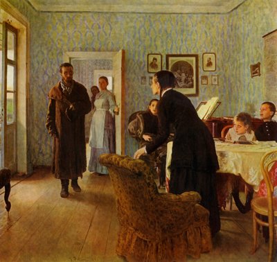 Onverwachte terugkeer, 1884, 1965 door Ilya Efimovich Repin