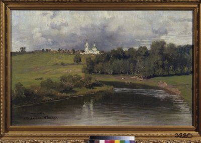 Uitzicht op het dorp Varvarino door Ilya Efimovich Repin