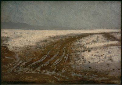 Weg (straat in de sneeuw) door Ilya Efimovich Repin