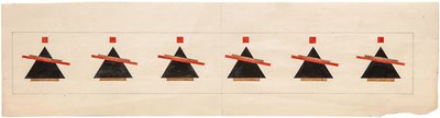 Schets voor een suprematistische compositie, 1922 door Ilya Grigorevich Chashnik