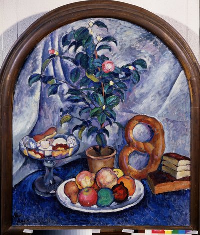 Stilleven. Camelia door Ilya Ivanovich Mashkov