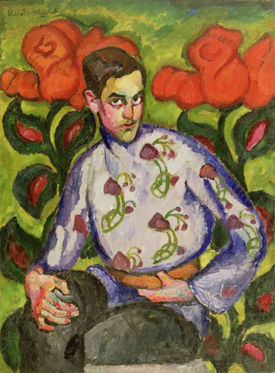 Portret van een Jongen in een Gekleurd Shirt, 1909 door Ilya Ivanovich Mashkov