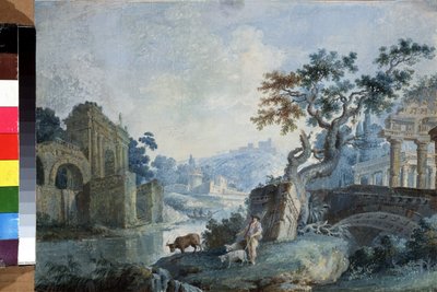 Italiaans landschap door Ilya Vasilyevich Neyelov