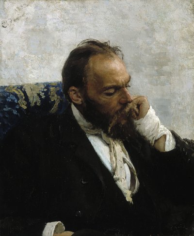 Portret van Nikolai Murashko, 1844-1909, 1882 door Ilya Efimovich Repin