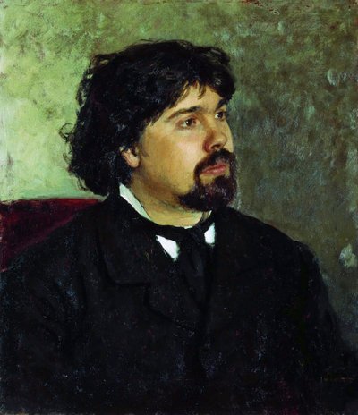 Portret van de kunstenaar Vasily Surikov, 1848-1916, 1885 door Ilya Efimovich Repin