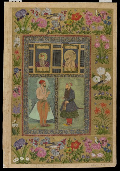 Vier portretten uit het St. Petersburg Album, ca. 1650-60 door Imad al Hasani
