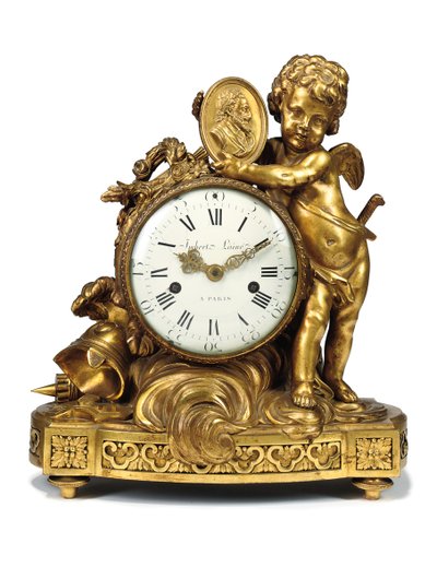 Louis XVI schoorsteenklok, eind 18e eeuw door Imbert l Aine