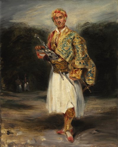 Graaf Demetrius de Palatiano in Suliot Kostuum door Imitator of Eugène Delacroix