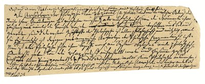 Handschrift, in het Duits, notities over filosofie en de Universiteit van Königsberg (pen & inkt op papier) door Immanuel Kant