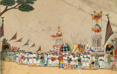 Festivaloptocht, ca. 1800 door Indian Art
