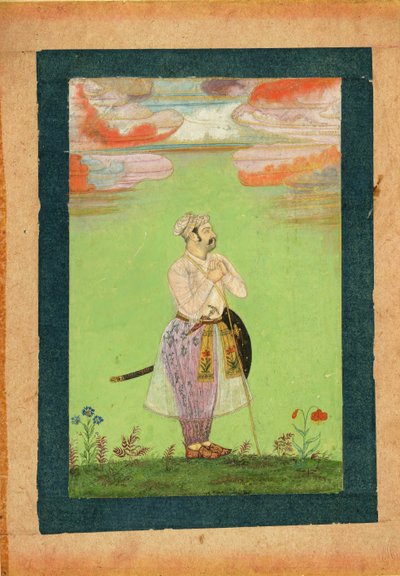 Mogol officier, c. 1650 door Indian Art