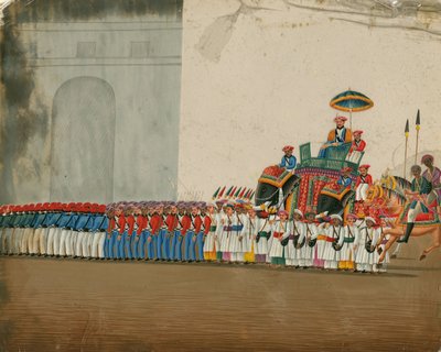 Sultan op een Olifant, c. 1800 door Indian Art