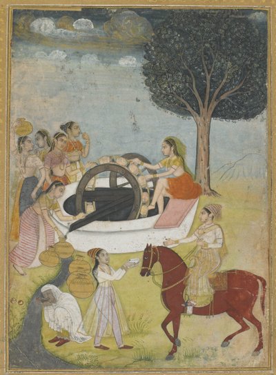 Een groep vrouwen bij een put door Indian School