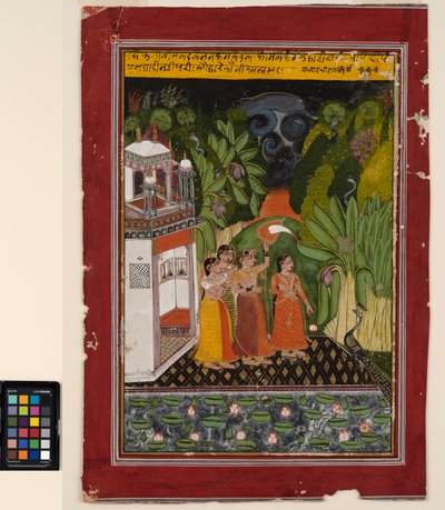 Een Heldin wacht op haar Held, ca. 1740 door Indian School