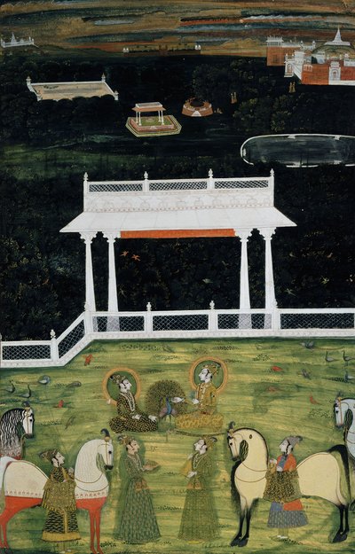 Een prinselijk paradijs, ca. 1750-1760 door Indian School