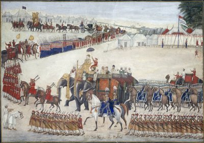 Een processie van olifanten door Indian School